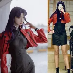 葛城ミサト コスプレ衣装 ウィッグ付き