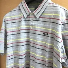 OAKLEY オークリー ポロシャツ XL グレー地 ストライプ 新品未使用のサムネイル