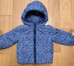 ベビーキャップ　80センチ　花柄ダウン