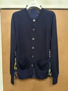 sacai バックプリーツ カーディガン ネイビー サイズ2 美品のサムネイル