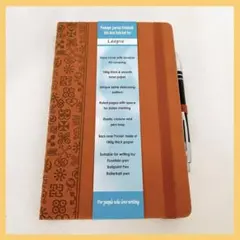 Leepie A5 ノート ハードカバー ペンホルダー ペン付き ブラウン