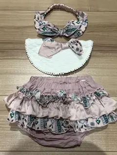 mocmof モクモフ　おめかしセット　スタイ　ブルマ　女の子　ピンク