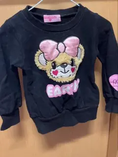 EARTHMAGIC ブラック トレーナー