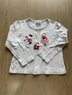 familiar 120cm グレー 長袖カットソー