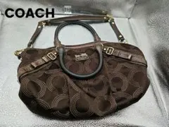 COACHブラウンショルダーバッグ