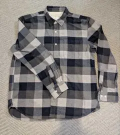 無印良品ネルチェックシャツ XL グレー ブラック