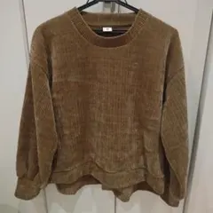 【美品】 コーデュロイ 長袖ブラウントップス