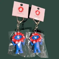 新品未開封・可愛い】関西万博記念グッズミャクミャク 立体キーホルダー 2個セット