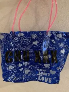 CHU XXX チュウ ビッグクリアトートバッグ プールバッグ 青