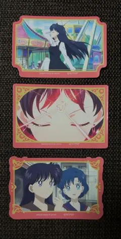 .＊新品＊　カードダス　ダイカットステッカー　セーラーマーズ　３枚セット