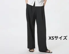 UNIQLO レディース タックワイドパンツ XS 黒 ブラック web限定