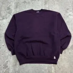 90s USA製　ラッセルアスレチック　スウェット　XL　パープル　無地　古着
