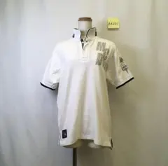 kk241【L】M.C.D. MACHINE 半袖 テープ使い 刺繍 ワッペン