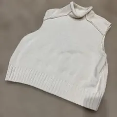 ZARA ノースリーブ タートルネック ニット