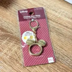 ミッキー フォトキーホルダー ゴールド