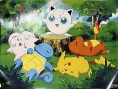当時物 バンプレキャラポスター ポケモンポスター ピカチュウ プリン