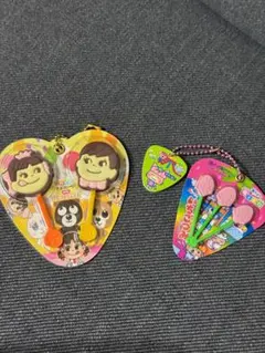 ミニチュアキーホルダー　2個セット　ペコちゃん