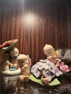 作家様】ティーポット＆ティーカップ ドール 人形 置物 2体セット