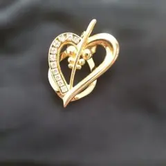 ハート　スカーフ留め　クリップ　ペンダント