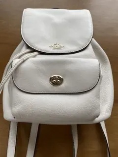 COACH ミニリュック レザー アイボリー オフホワイト F37621のサムネイル