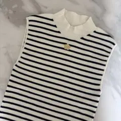 【LILY BROWN×MARY QUANT】デイジー刺繍ニットタンク