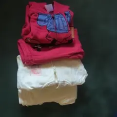 【2着セット】GAP キッズ 起毛セットアップ 5歳（110） レッド&イエロー