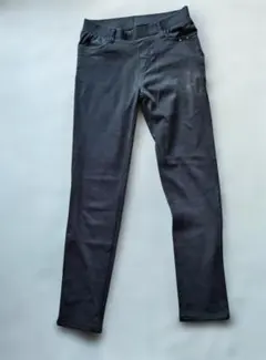 ​レディース ストレッチスキニーパンツ M ブラック ウエストゴム 楽ちん