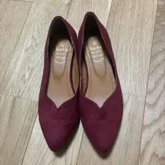 【新品未使用】flickaフリッカ　ボルドー　レッド　パンプス　Mサイズ