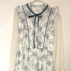 axes femme 花柄 フローラルレースワンピース