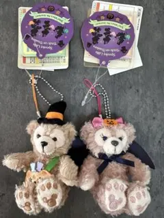 ダッフィー・シェリーメイ ハロウィンコスチュームぬいぐるみバッヂ