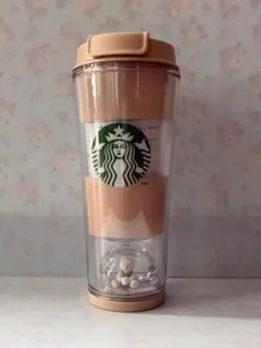 ジェラピケ スタバ ベアスノードームボーダータンブラーモカベージュ