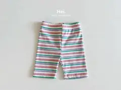 韓国子供服Hei XS ストライプ ハーフパンツ