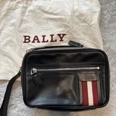 BALLY ブラックレザー クラッチバッグ