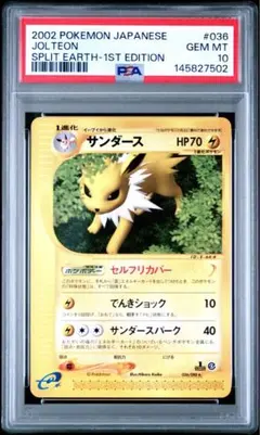 【PSA10】雷公 卡e e卡 第4彈 裂空大地 036/088