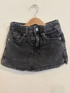 ZARA デニムキュロットスカート ブラック　130