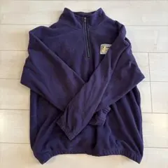 パープル フリース トレーナー ジッパー付き