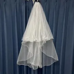 ホワイトウェディングベール 二層