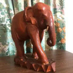象の置きもの　木製