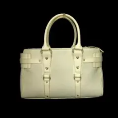 美品　サマンサベガ　レザー　ハート ロゴ　トート バッグ　ホワイトチョコレート