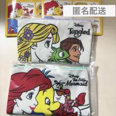 ディズニーストア シークレットポーチ フラット リトルマーメイド ラプンツェル