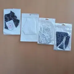 マスク　レース・変わりドットデザインマスク 4枚セット