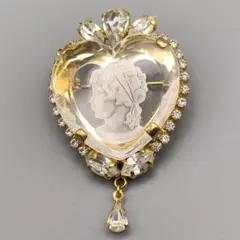 ビンテージ ハートモチーフ ブローチ兼ペンダントトップ