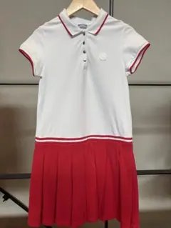 半袖ポロシャツワンピース 白/赤 最終値下げ