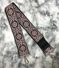 新品⭐︎バッグ用 刺繍ショルダーストラップ 幅広5cm 花柄 ボヘミアン