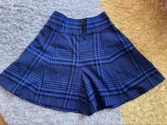 GU 青黒チェック キュロットパンツ 150サイズ