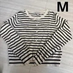 H&M♡ボーダーカーディガン M