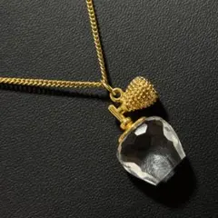SWAROVSKI 스와로브스키 목걸이 골드 클리어 향수병 병
