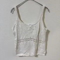 レア⭐️OLD NAVY コットン100% 透かし編み サマーニット キャミソール