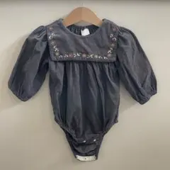 tete a tete 花柄刺繍ロンパース 70