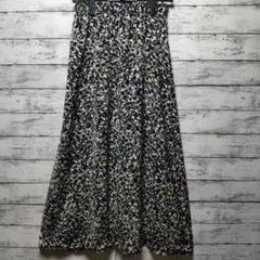 AZUL by moussy　レオパードパターンロングフレアスカート　Mサイズ